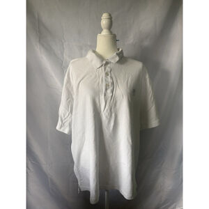 IZOD Silk Wash Polo Shirt Mens 2XL Preppy 100% Cotton Short Sleeve Crest Logo
